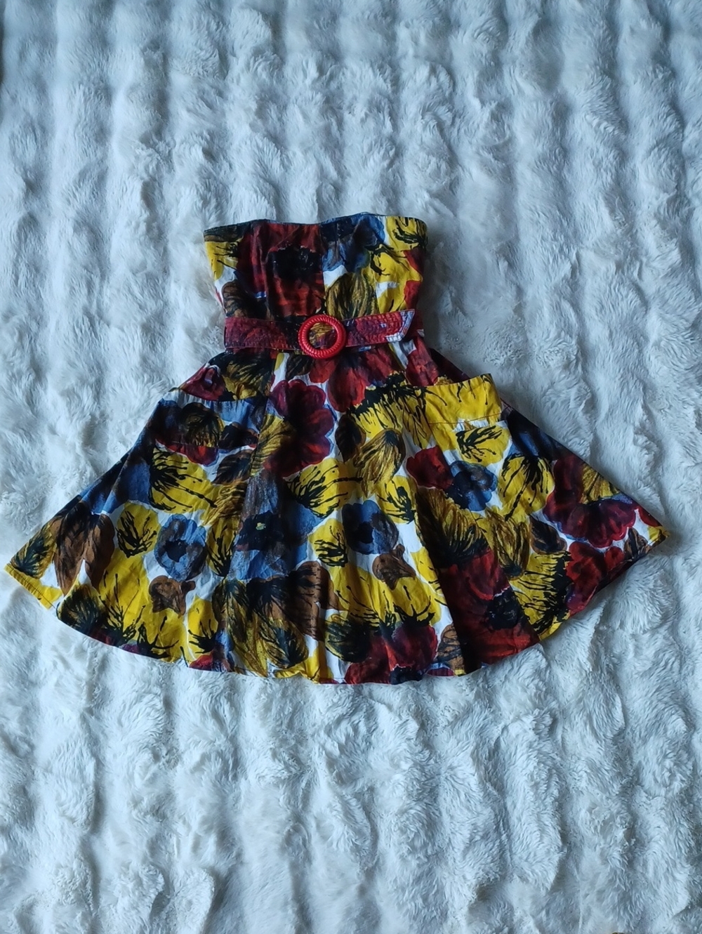 Plenty by Tracy Reese Multicolor Floral Strapless Dress